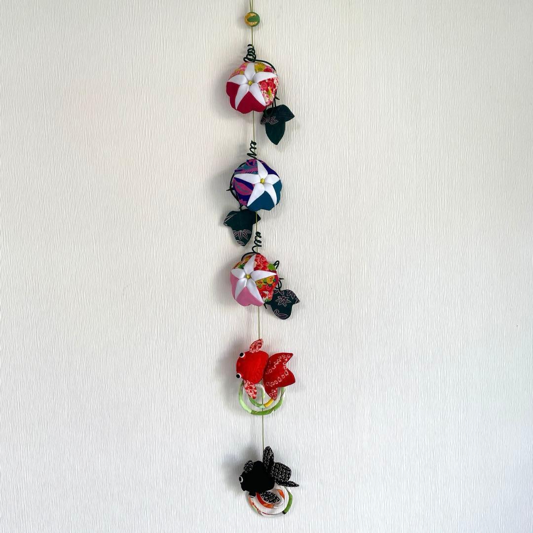 159 マチャケ　ちりめん細工　吊るし飾り　ティッシュカバー　古布