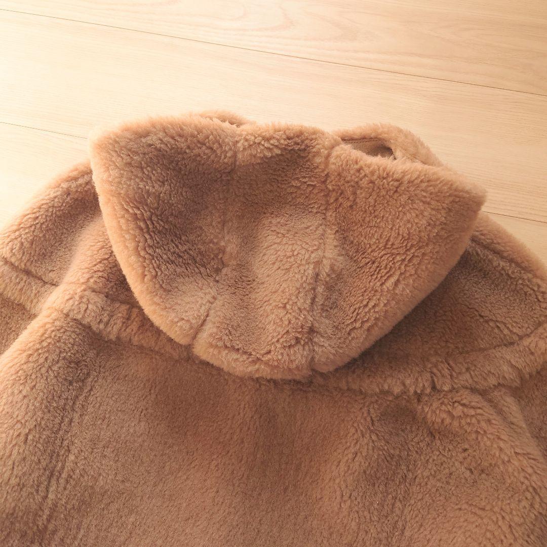 【新品未使用】Max Mara　 テディベア×ピュアカシミヤ　フーディ ケープ