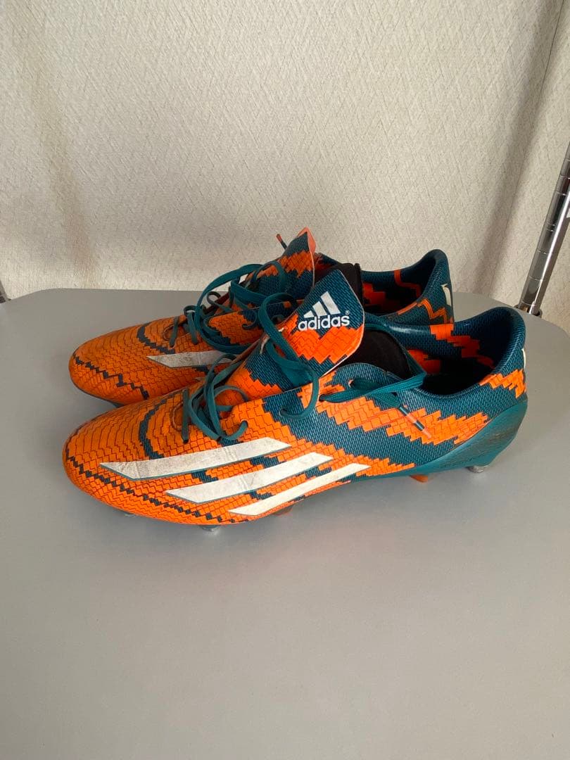 アディダス アディゼロ F50 SG LM(オレンジ×グリーン)