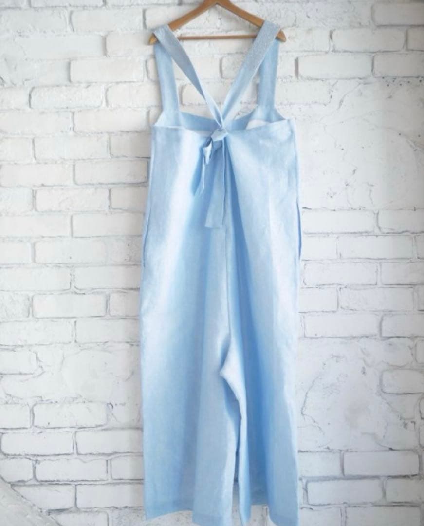 8/1迄◻️BUNON【ブノン】エンブロイダリーオーバーオール　ブルー