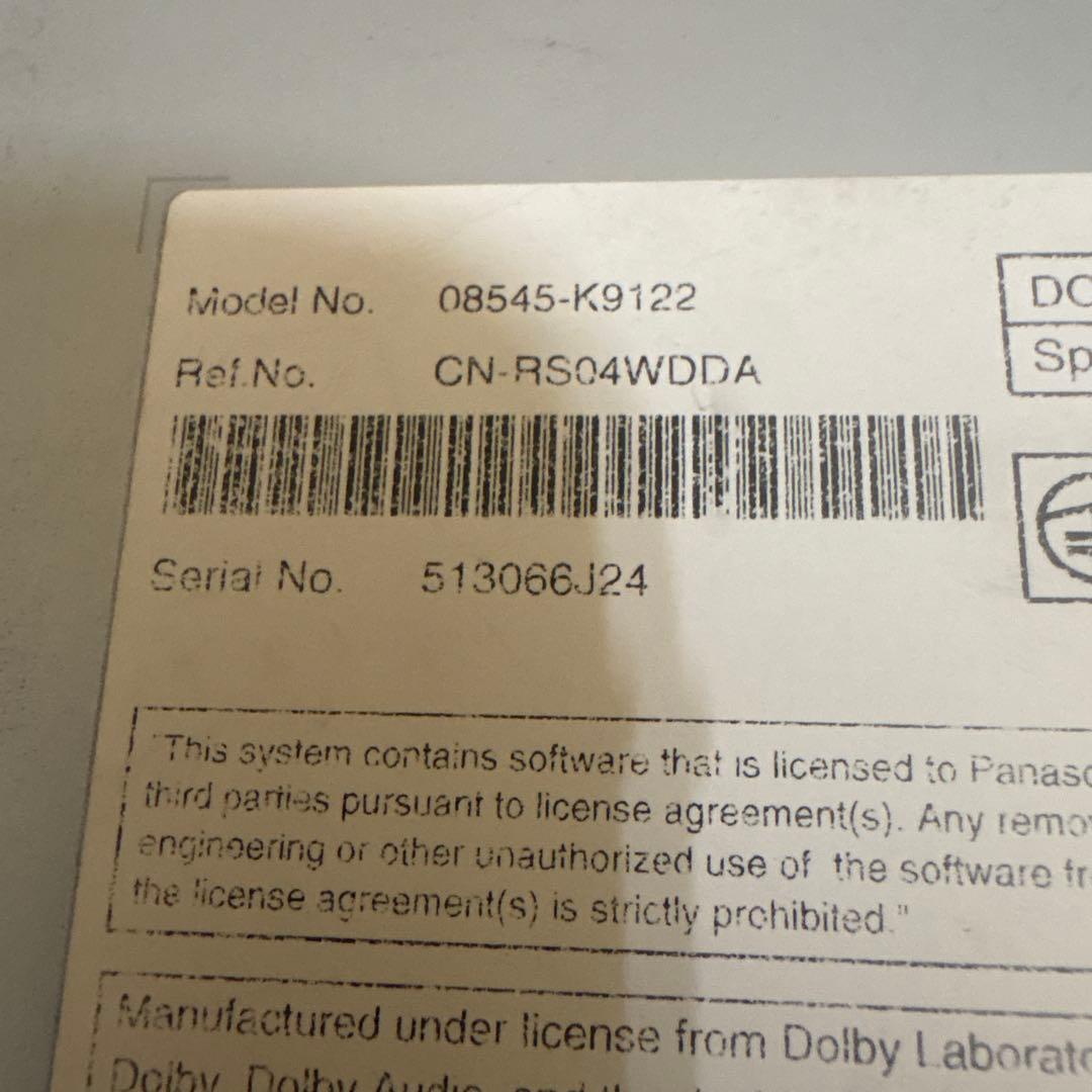 NSZN-W69D オプション08545-K9122 カーナビ　ドラレコ付