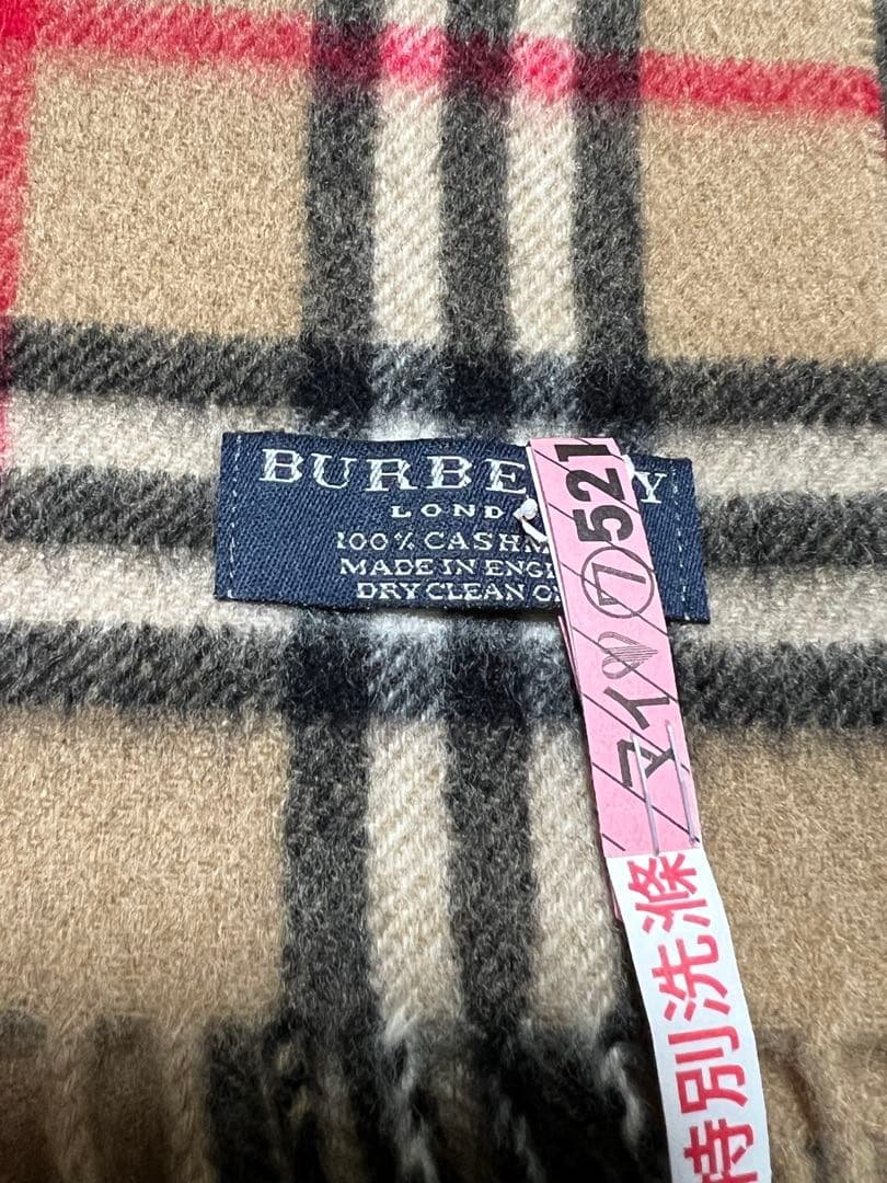 ヴィンテージ⭐︎バーバリーロンドン マフラー ノバチェック カシミヤ100%