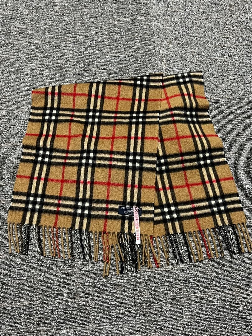 ヴィンテージ⭐︎バーバリーロンドン マフラー ノバチェック カシミヤ100%