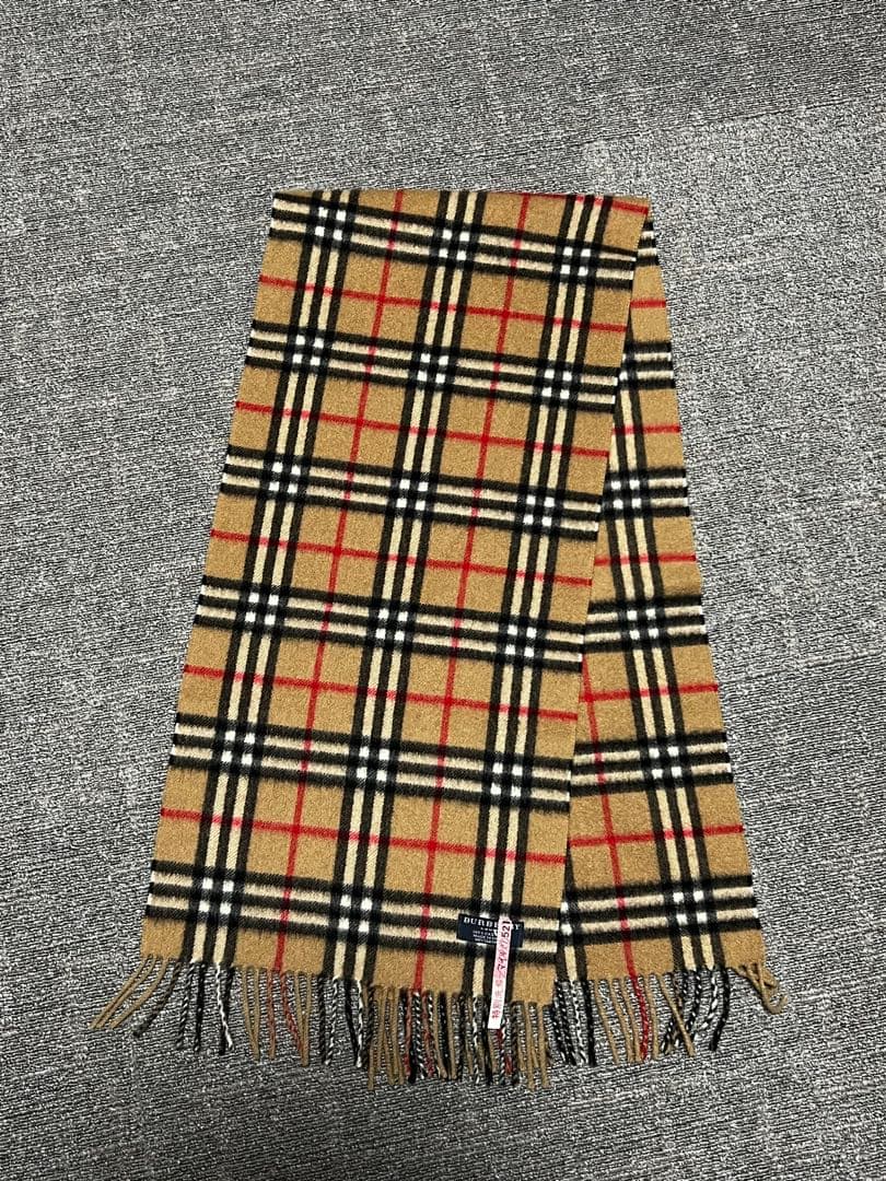 ヴィンテージ⭐︎バーバリーロンドン マフラー ノバチェック カシミヤ100%