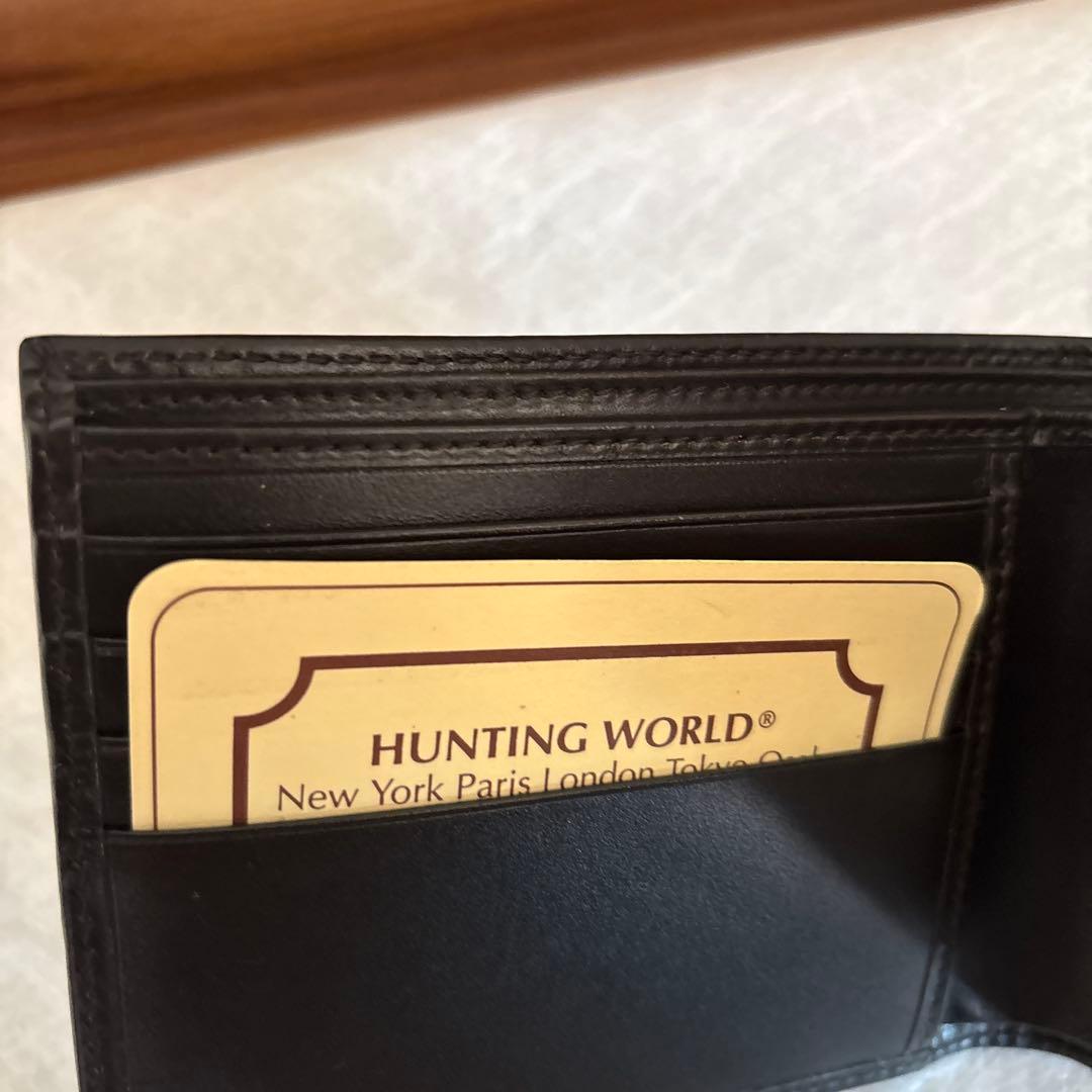 HUNTING WORLD 二つ折り財布 オリーブグリーン