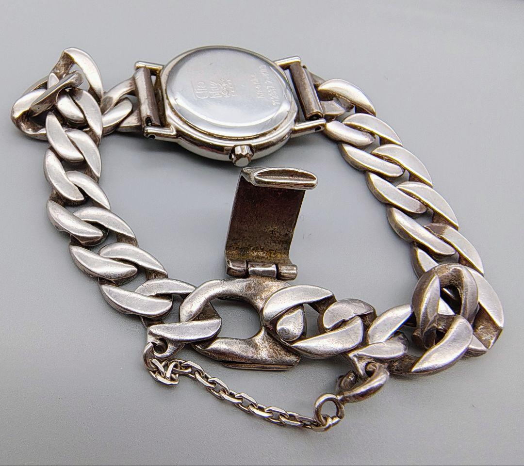 Clio blue 銀製 ブレスレット腕時計 925刻印 不動