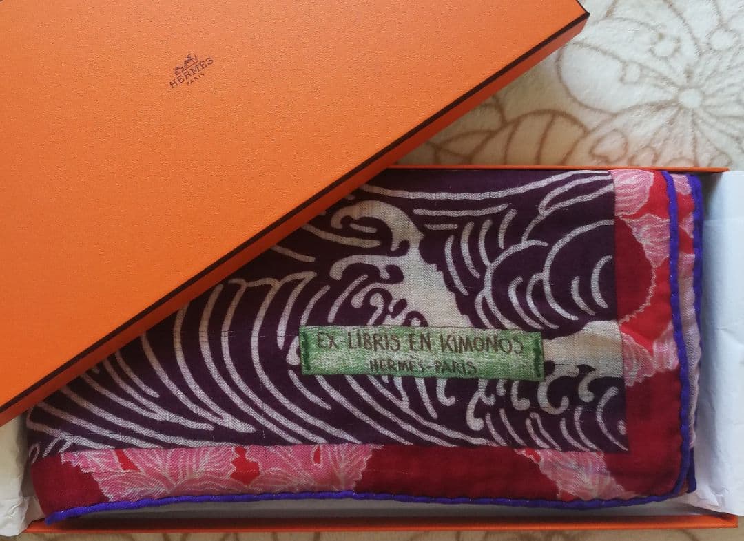 エルメス　HERMES　スカーフ　カレ　ジェアン　キモノエクスリブリス