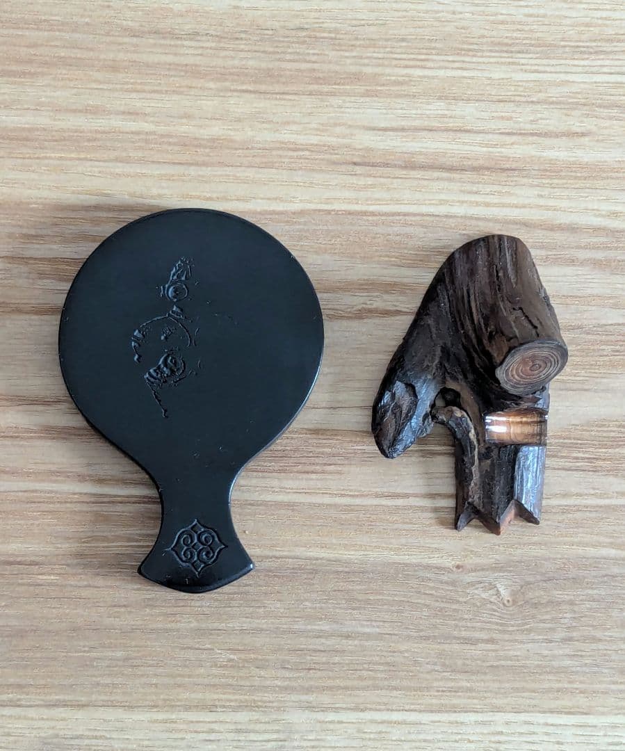 十勝石　黒曜石の手鏡　縄文