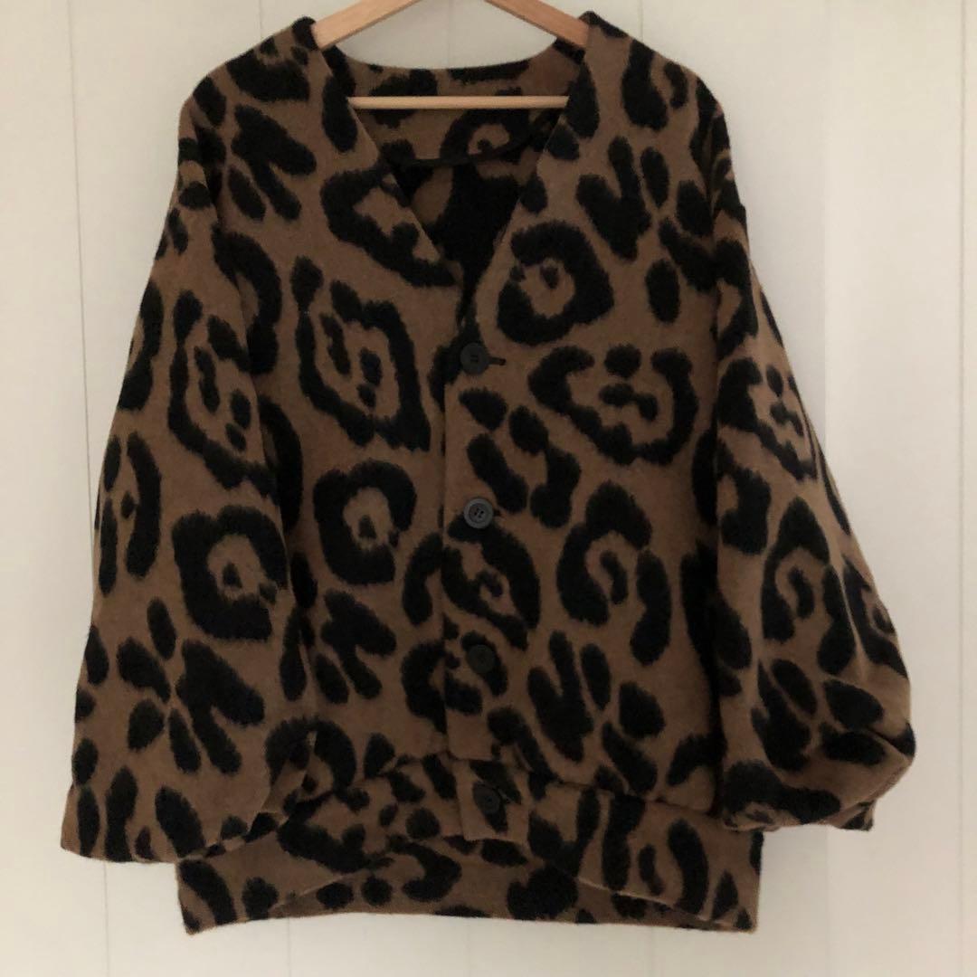 THIRD レオパードショートコート