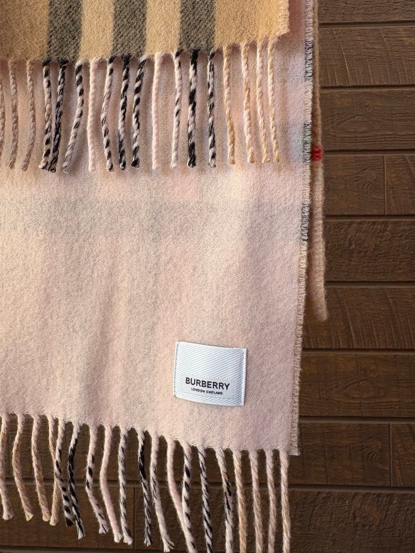 希少　BURBERRY　バーバリー　マフラー　カシミア100 リバーシブル　大判