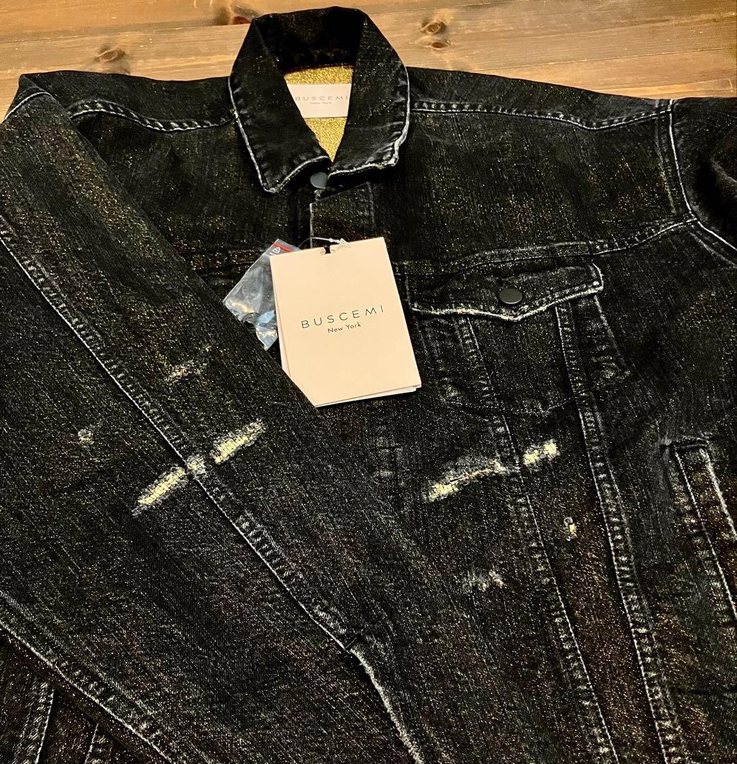 BUSCEMI ブシェミ 高級 金糸使用　デニムジャケット 44　イタリア製