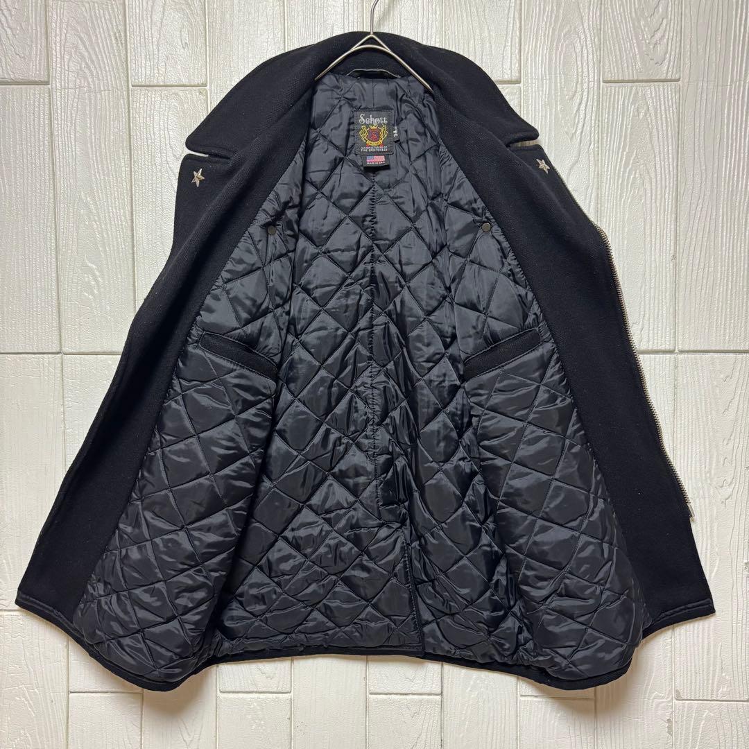 美品 Schott ウール ライダース ピーコート ワンスター USA製 34