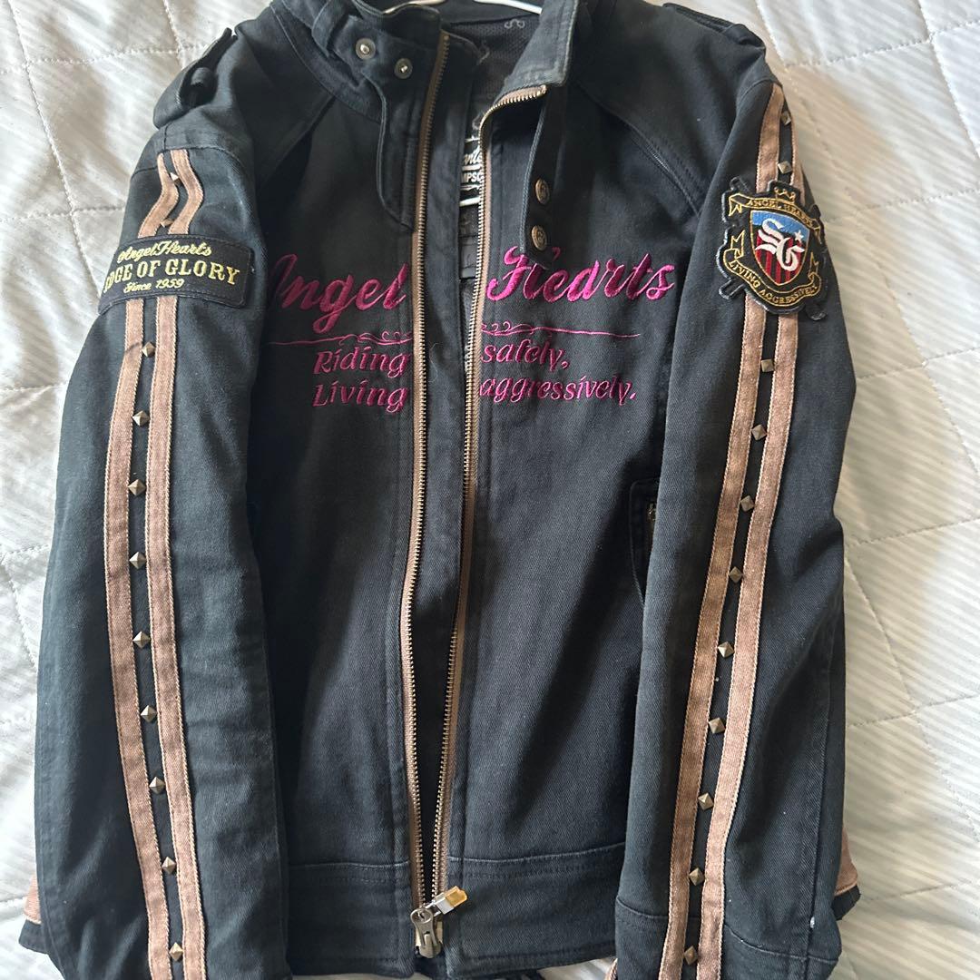シンプソンAngel Hearts WM スタッズライダースジャケット