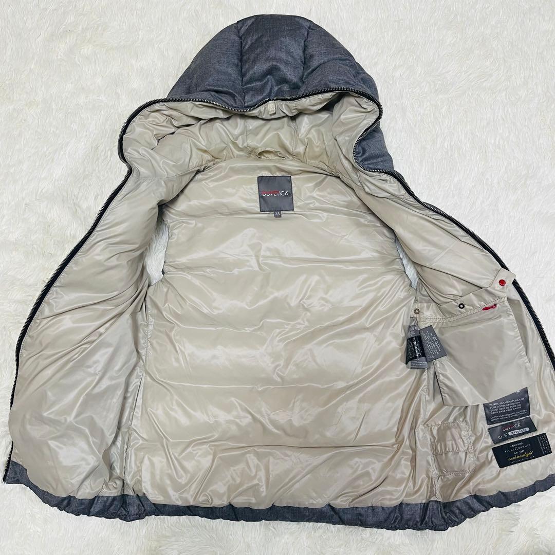 DUVETICA デュベティカ　ダウンベスト ウール ダウン90% グレー 38