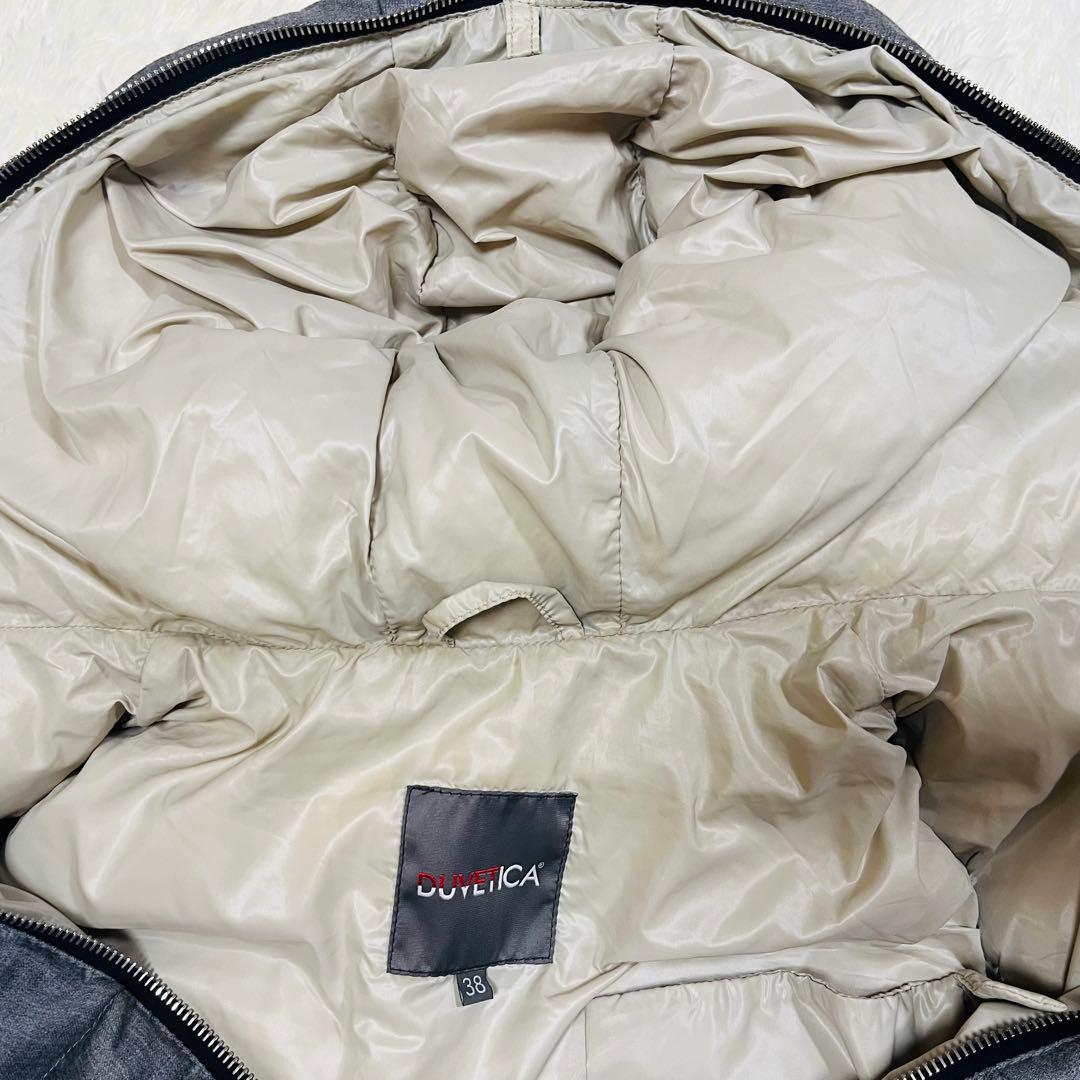 DUVETICA デュベティカ　ダウンベスト ウール ダウン90% グレー 38