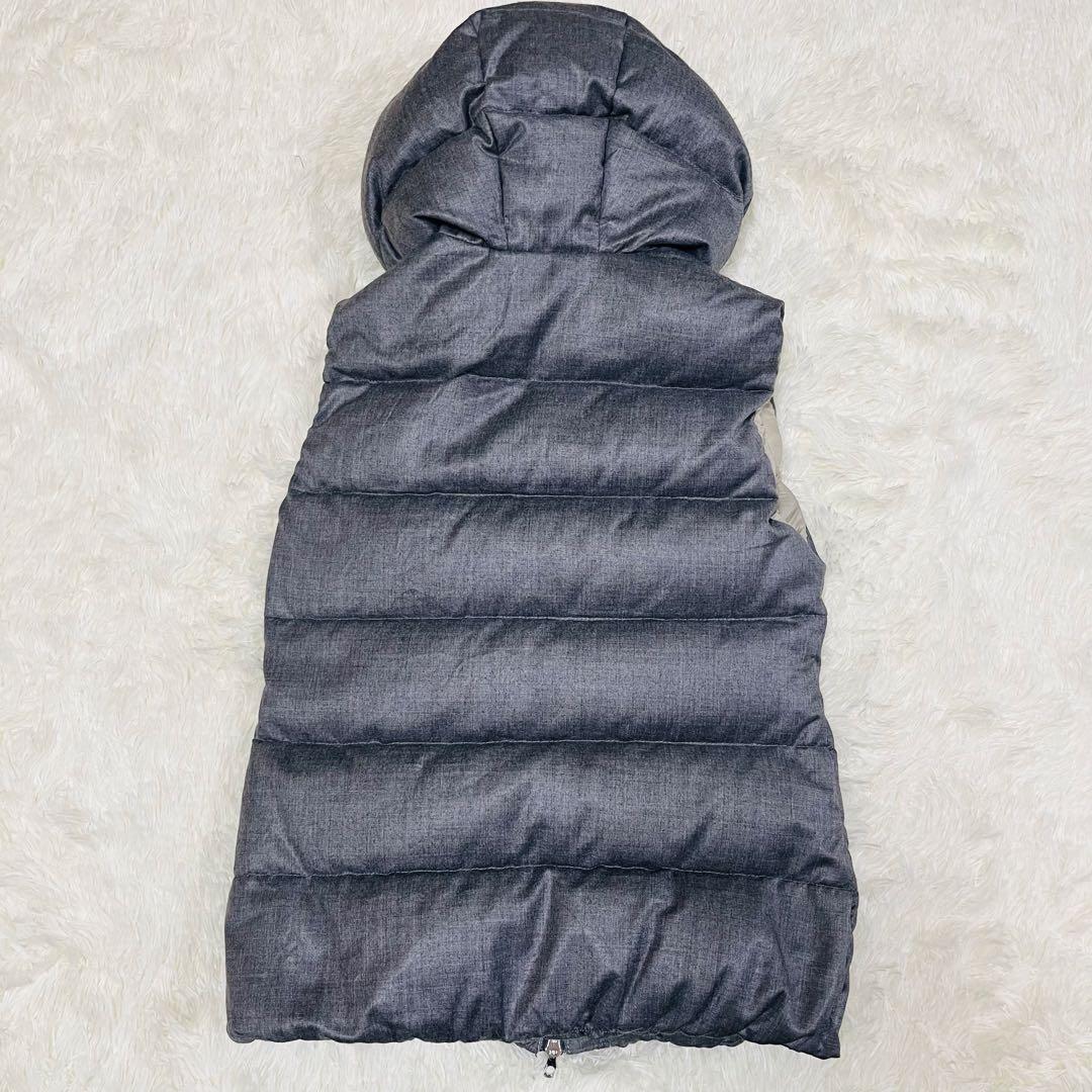 DUVETICA デュベティカ　ダウンベスト ウール ダウン90% グレー 38