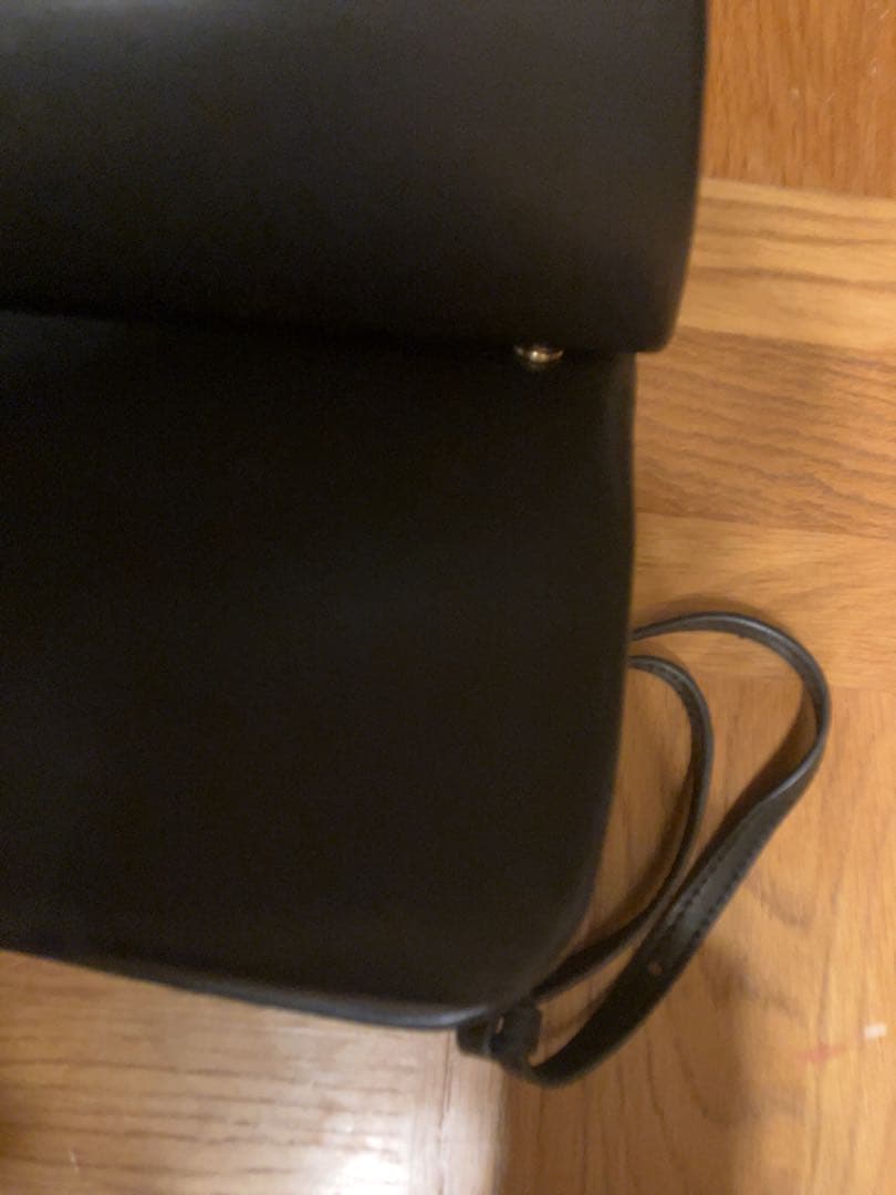 セリーヌ黒 レザー ショルダーバッグ トリオ