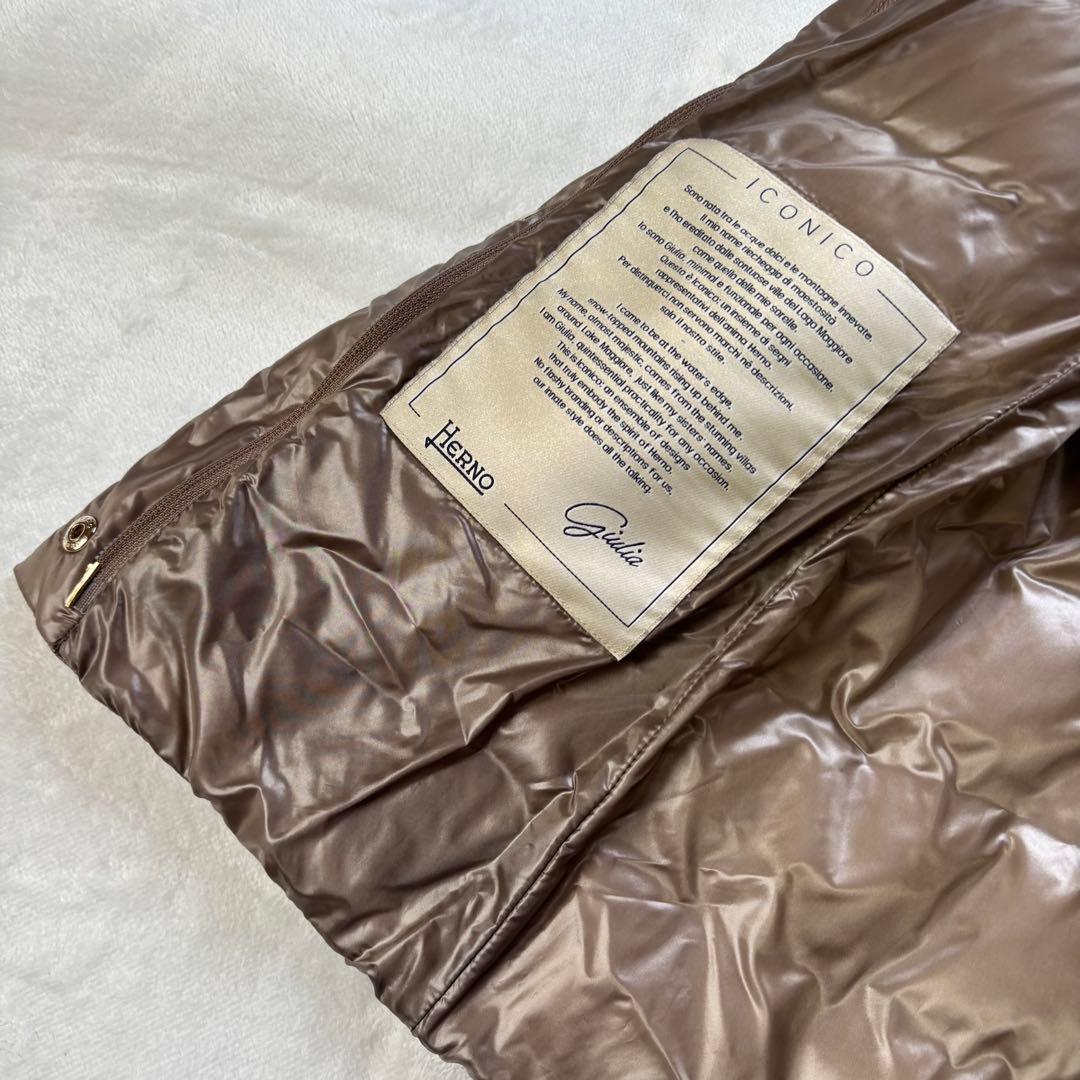 【美品✨】ヘルノHERNO ダウンベスト　ベージュ　M
