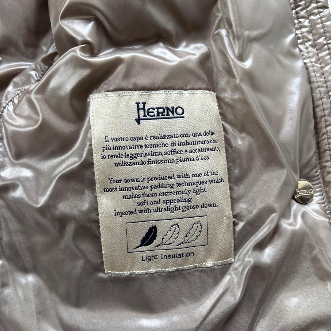 【美品✨】ヘルノHERNO ダウンベスト　ベージュ　M