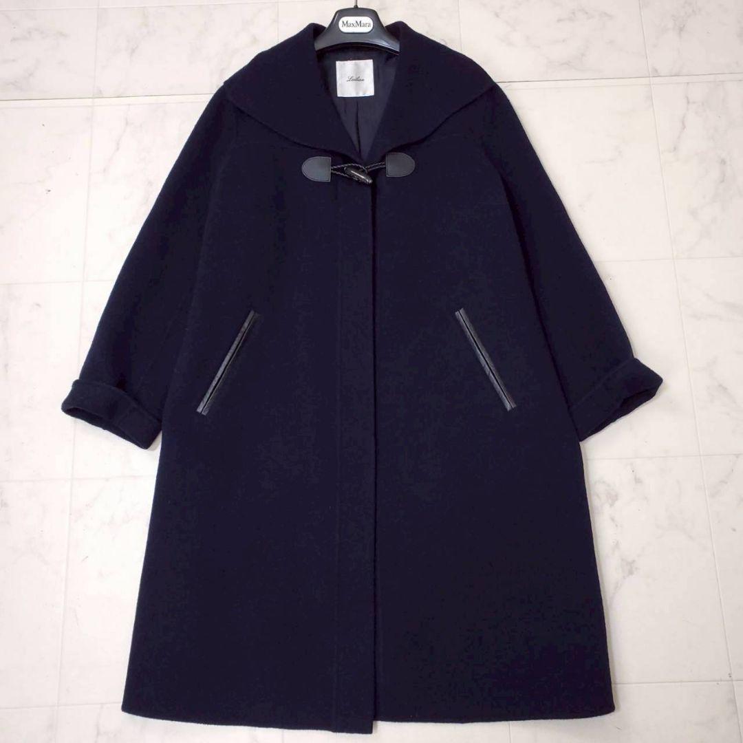 近年美品✨レリアン 大きいサイズ トグル リバーロングコート 紺色 3XL