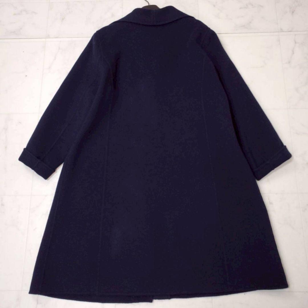 近年美品✨レリアン 大きいサイズ トグル リバーロングコート 紺色 3XL