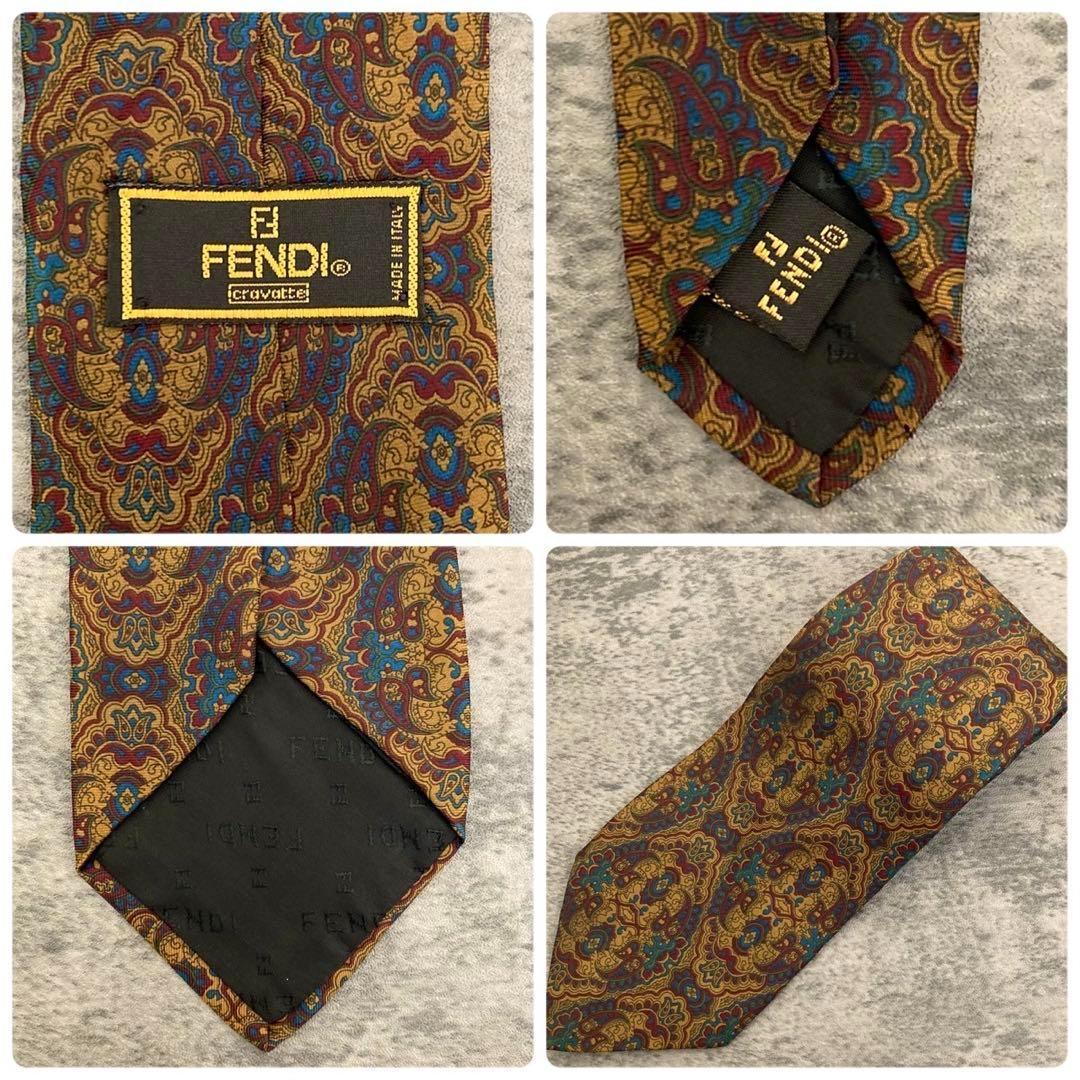 極美品 Zegna × FENDIネクタイ 極上ウール ダブルブレスト高級スーツ