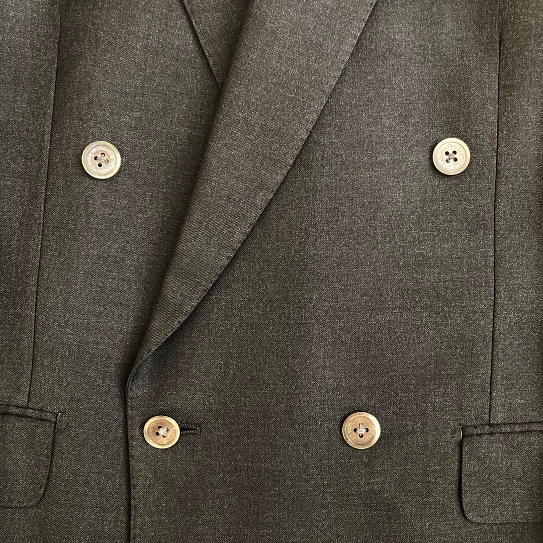 極美品 Zegna × FENDIネクタイ 極上ウール ダブルブレスト高級スーツ