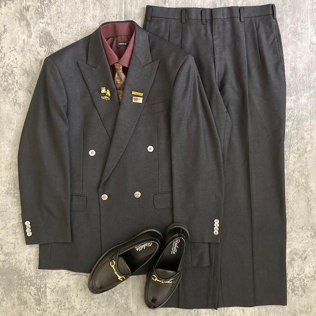 極美品 Zegna × FENDIネクタイ 極上ウール ダブルブレスト高級スーツ