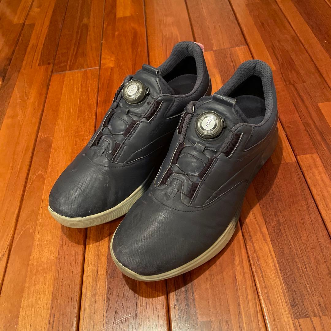 ECCO ゴルフシューズ BOA 41サイズ ネイビー　シューズキーパー付き
