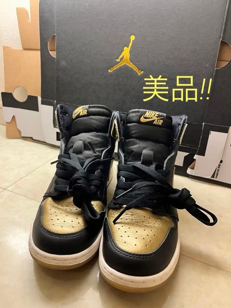 Nike Air Jordan 1 ブラック/ゴールド　激安！美品‼︎ 24.5