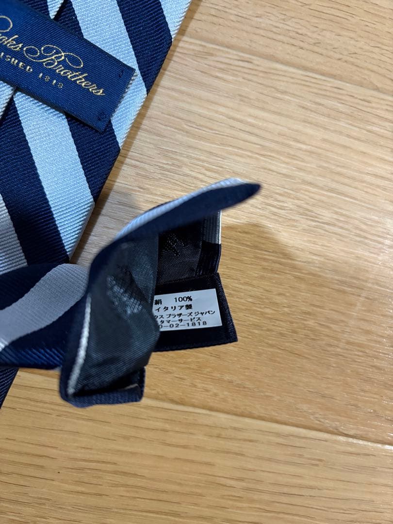 未使用　ブルックスブラザーズ　イタリア製　レジメンタルストライプ　ネクタイ