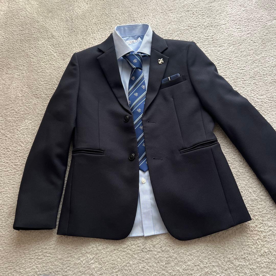 美品✨150 6点セット　紺　スーツ　セットアップ　ネイビー　卒業式
