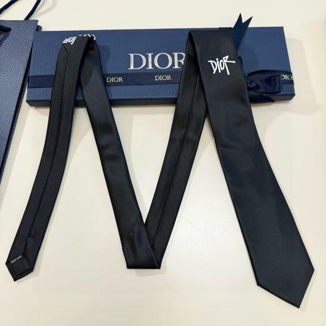 ♡DIOR ネクタイ ブラック ロゴ メンズ フォーマル ビジネス♡