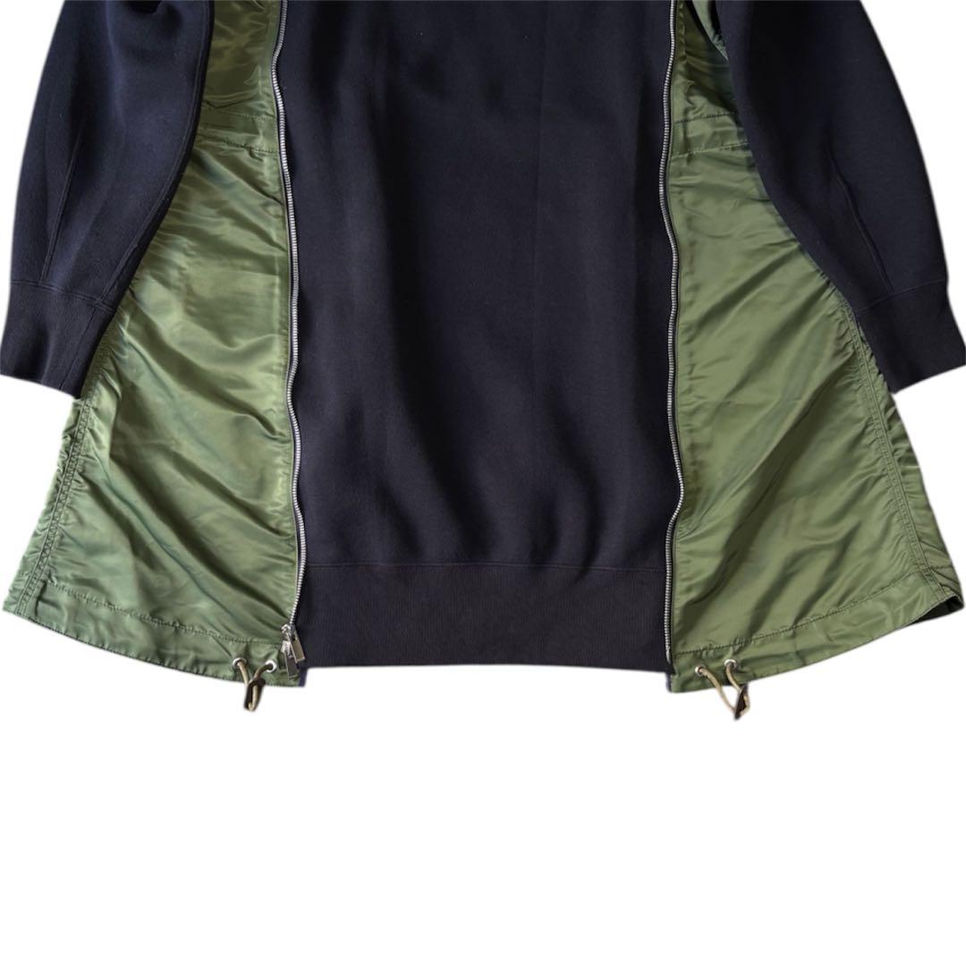 ワンピース sacai 20AW Sponge Sweat MA-1 Dress