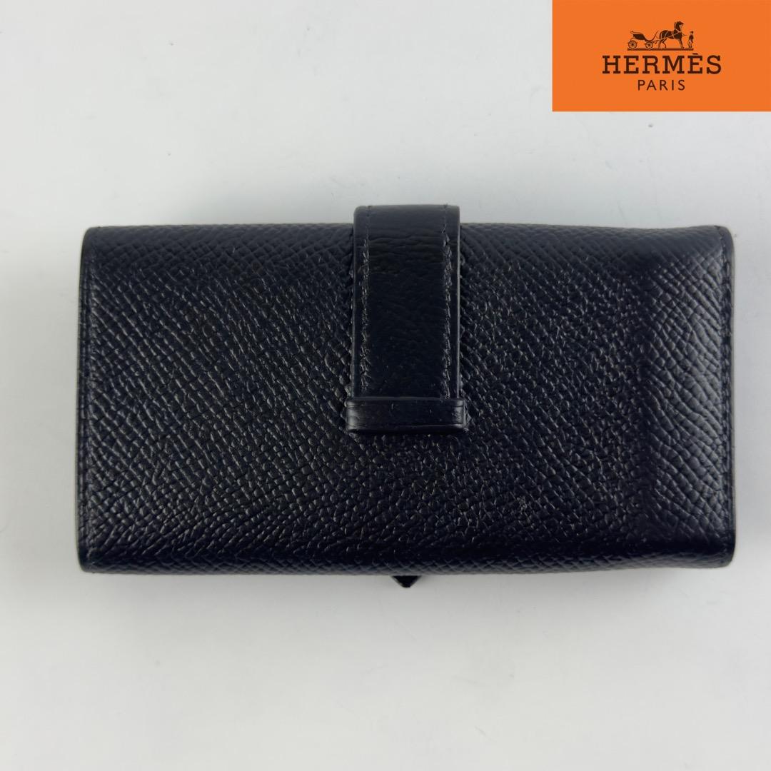 正規品　エルメス　ベアン　ヴォーエプソン シルバー金具　４連　キーケース