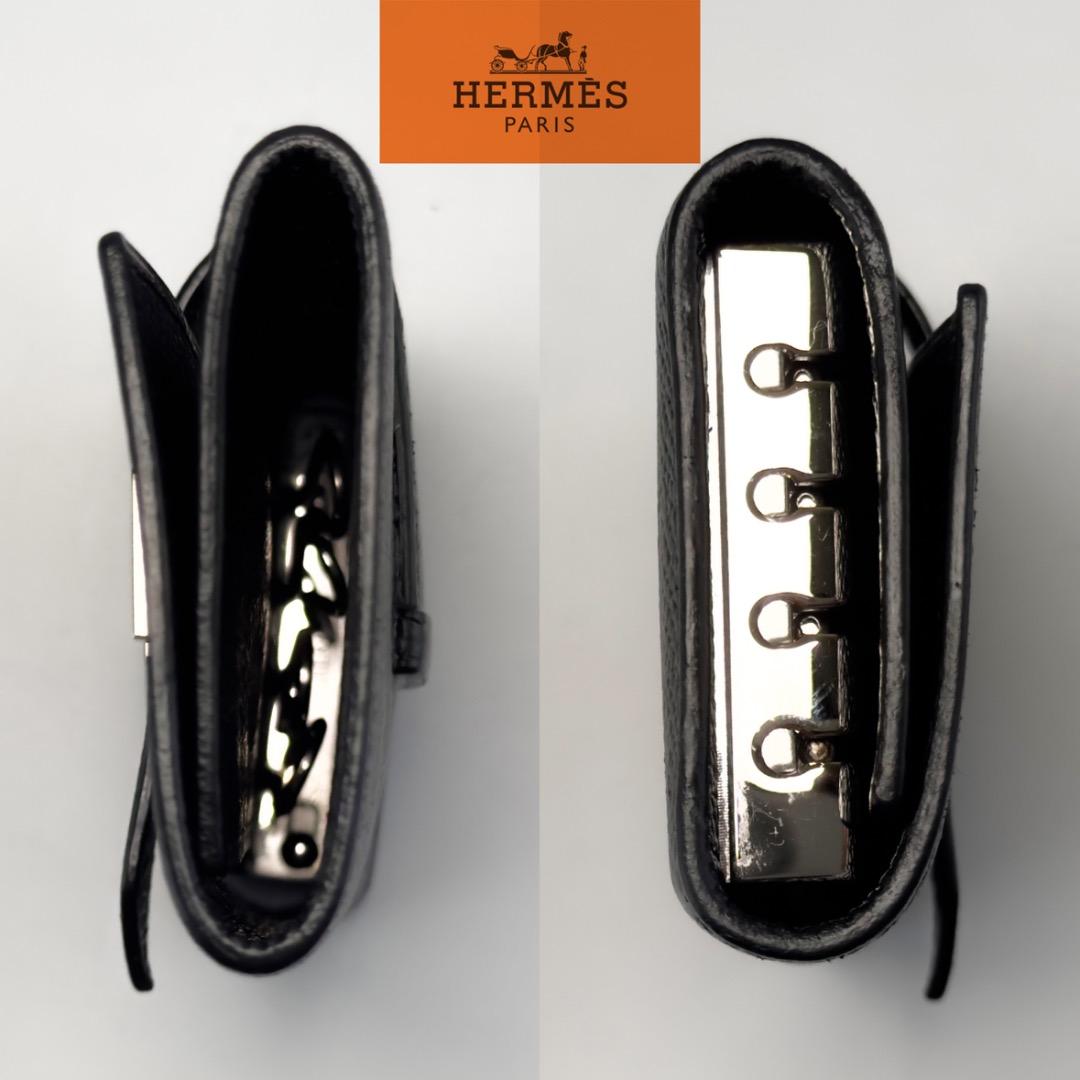 正規品　エルメス　ベアン　ヴォーエプソン シルバー金具　４連　キーケース