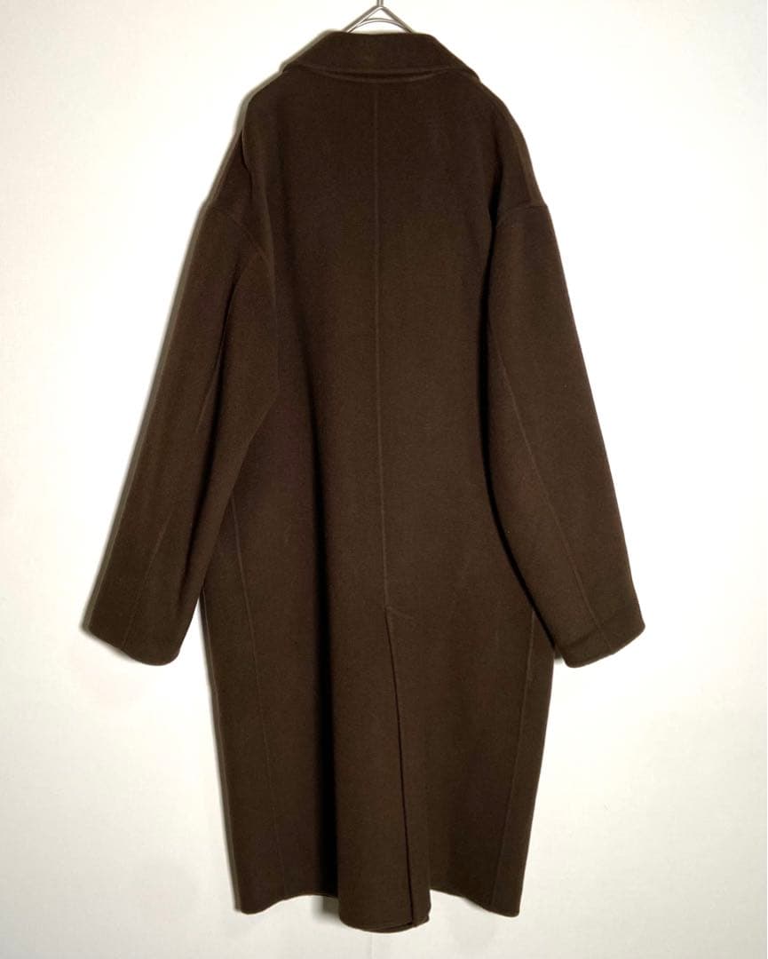 FRAMeWORK SUPER160sダブルブレストコート ブラウン 38