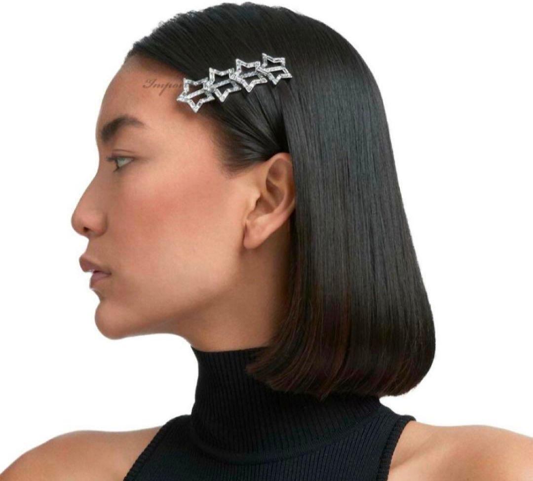 Swarovski スワロフスキー　星形クリスタルヘアピン 3個セット　試着のみ