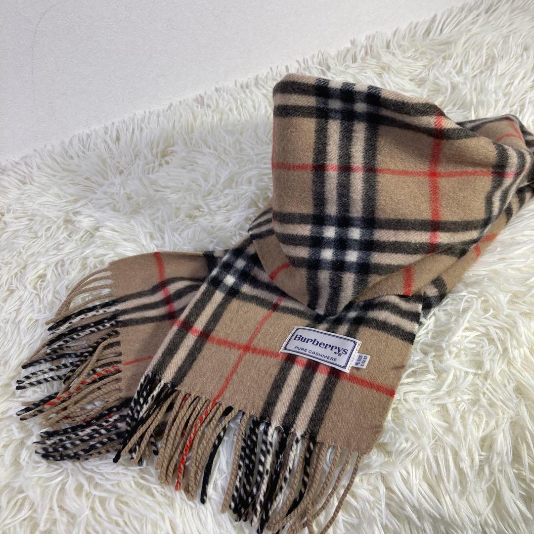 さくらバーバリー カシミア100% マフラー BURBERRYノバチェック