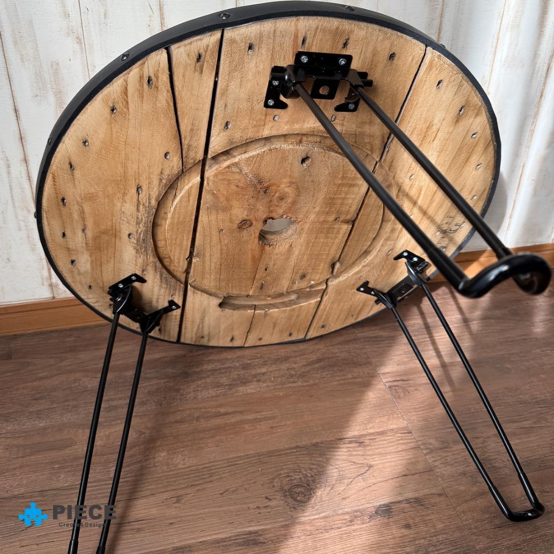 折り畳みテーブル ローテーブル 丸テーブル ちゃぶ台 木製 サイド カフェ 古材