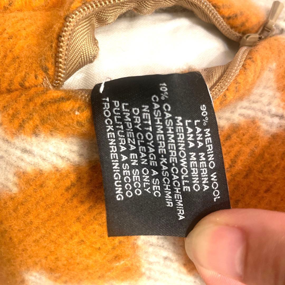 【送料込み】エルメス　クッション　オレンジ　HERMES