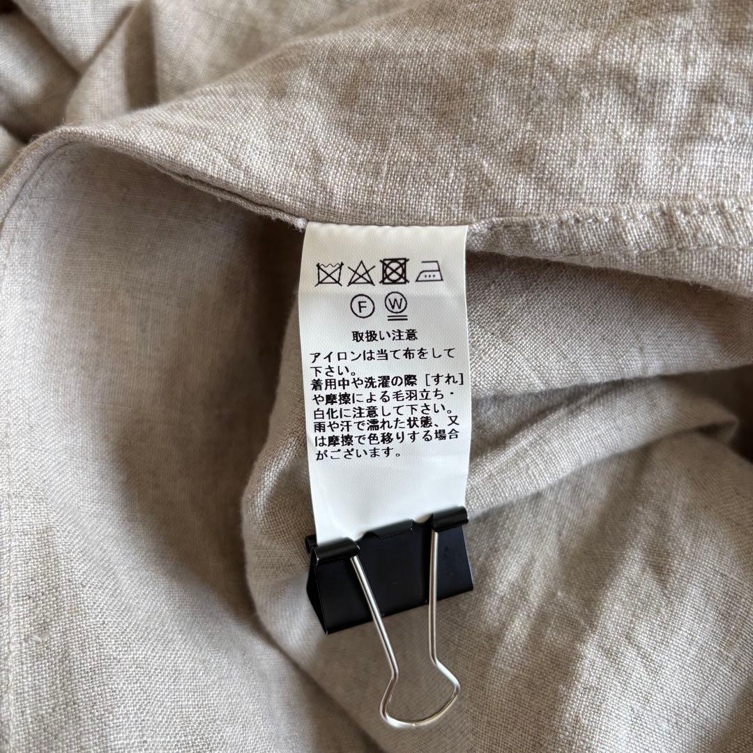 GRANDMA MAMA DAUGHTER スタンドカラーリネンワンピース