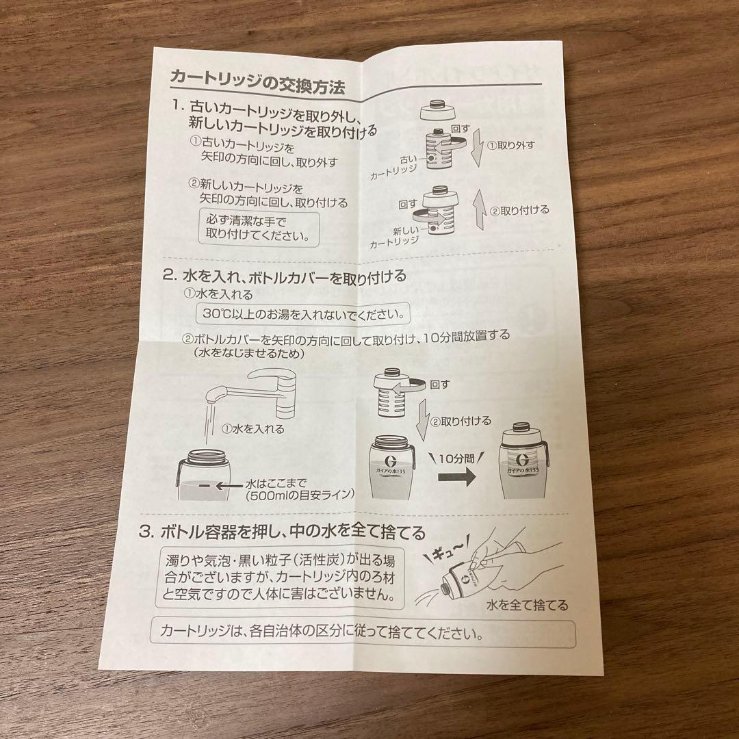 【新品未使用】ガイアの水 135 ライトボトル　カートリッジ3コ