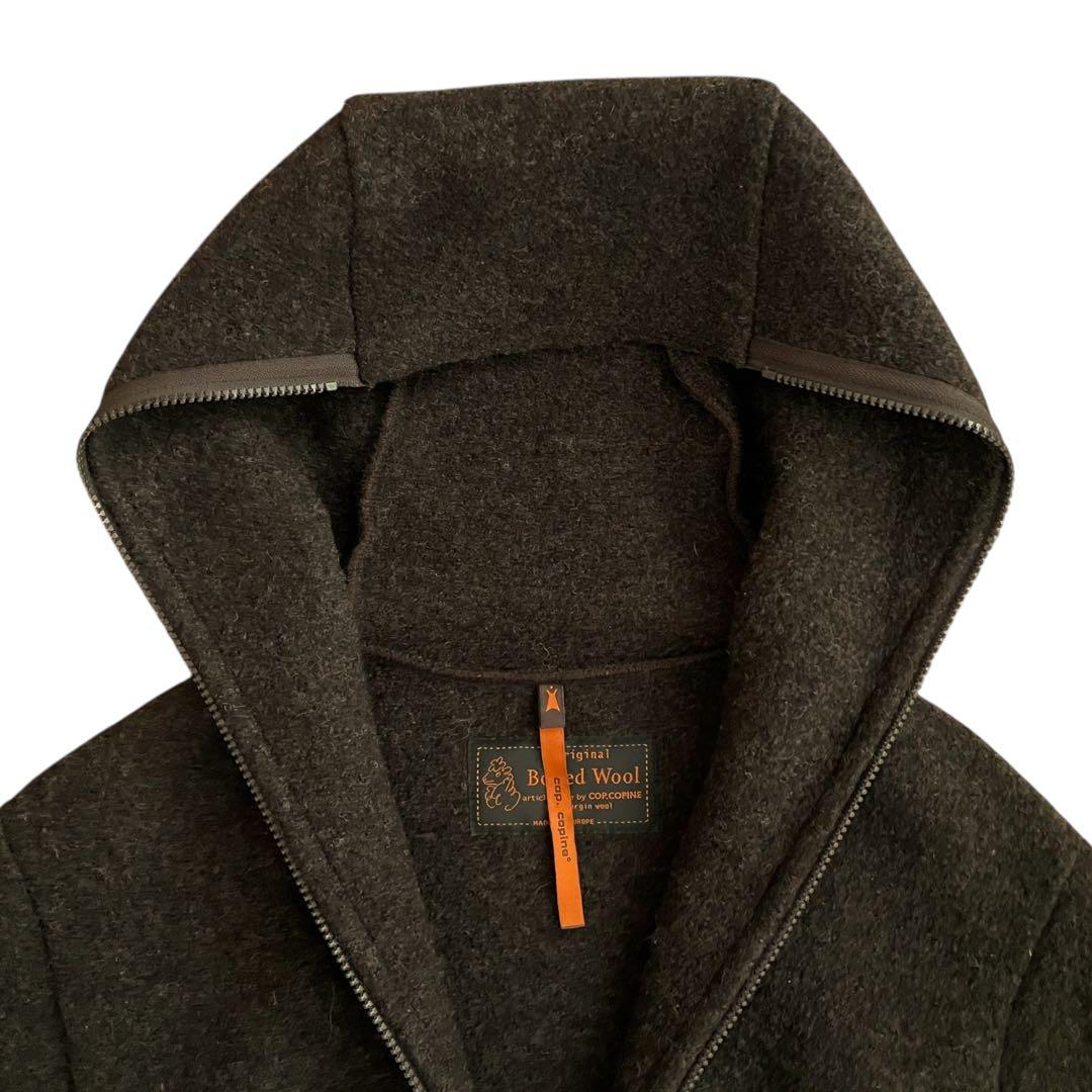 【美品】COP.COPINE ヨーロッパ製 90s フード付きウールコート BR