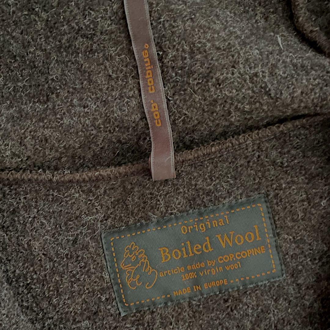 【美品】COP.COPINE ヨーロッパ製 90s フード付きウールコート BR