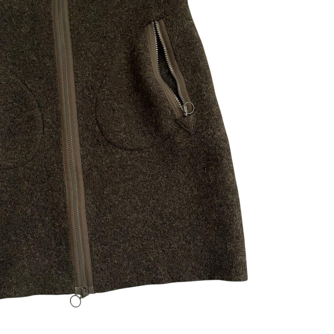 【美品】COP.COPINE ヨーロッパ製 90s フード付きウールコート BR