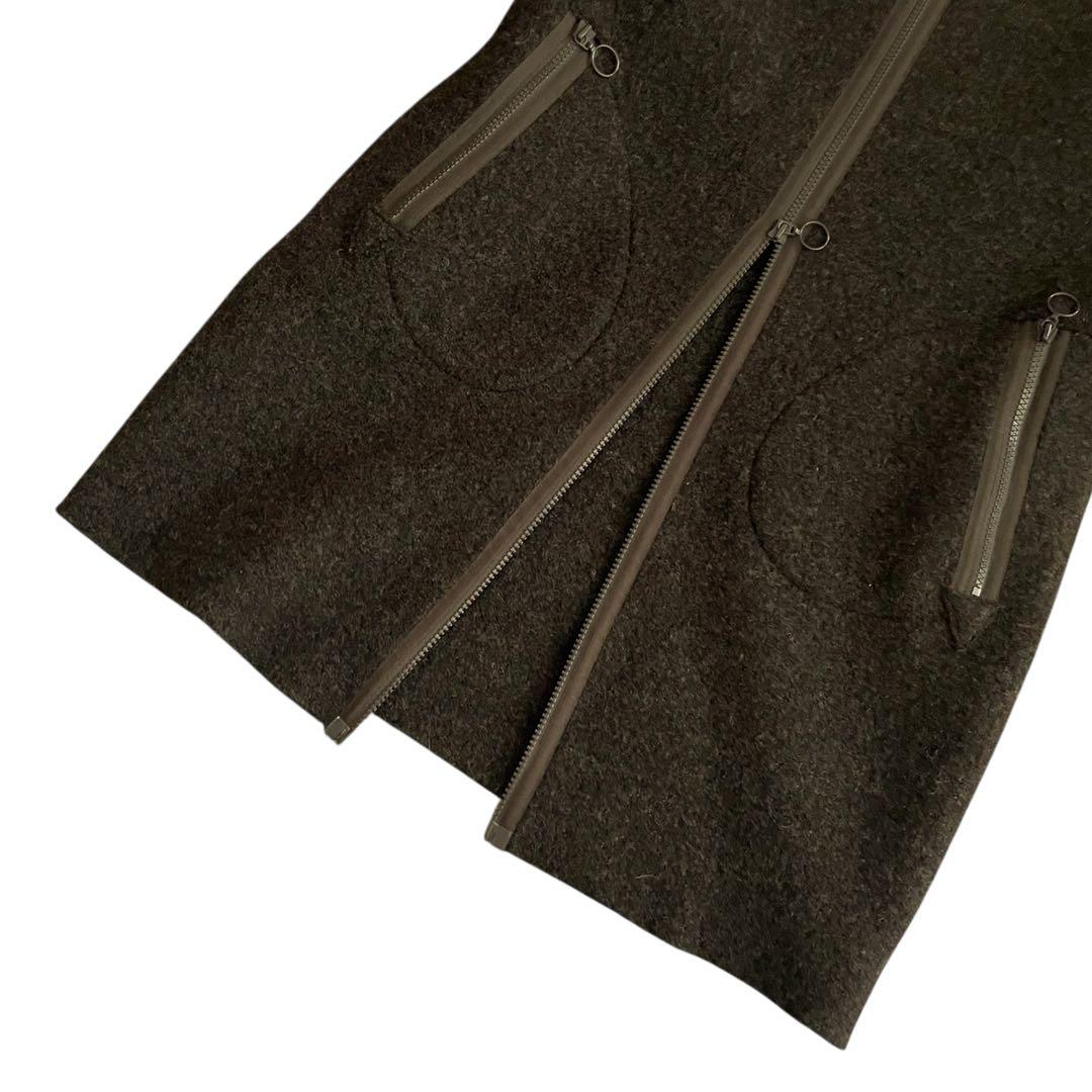 【美品】COP.COPINE ヨーロッパ製 90s フード付きウールコート BR