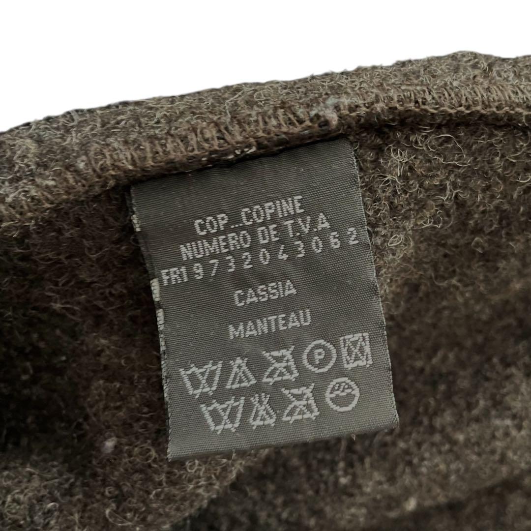 【美品】COP.COPINE ヨーロッパ製 90s フード付きウールコート BR