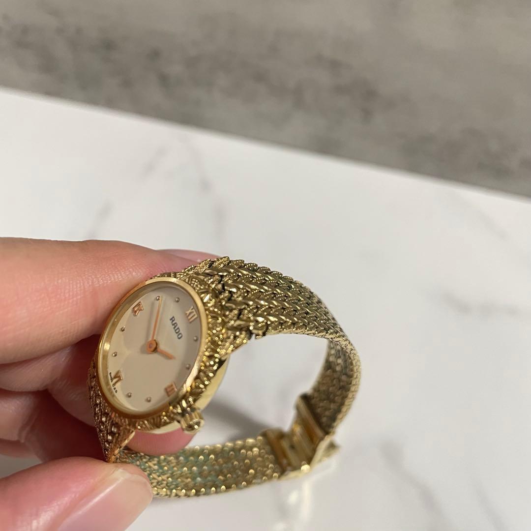 稼動品　RADO ラドー　ラウンド　メッシュ　ドレスアップ　腕時計　レディース