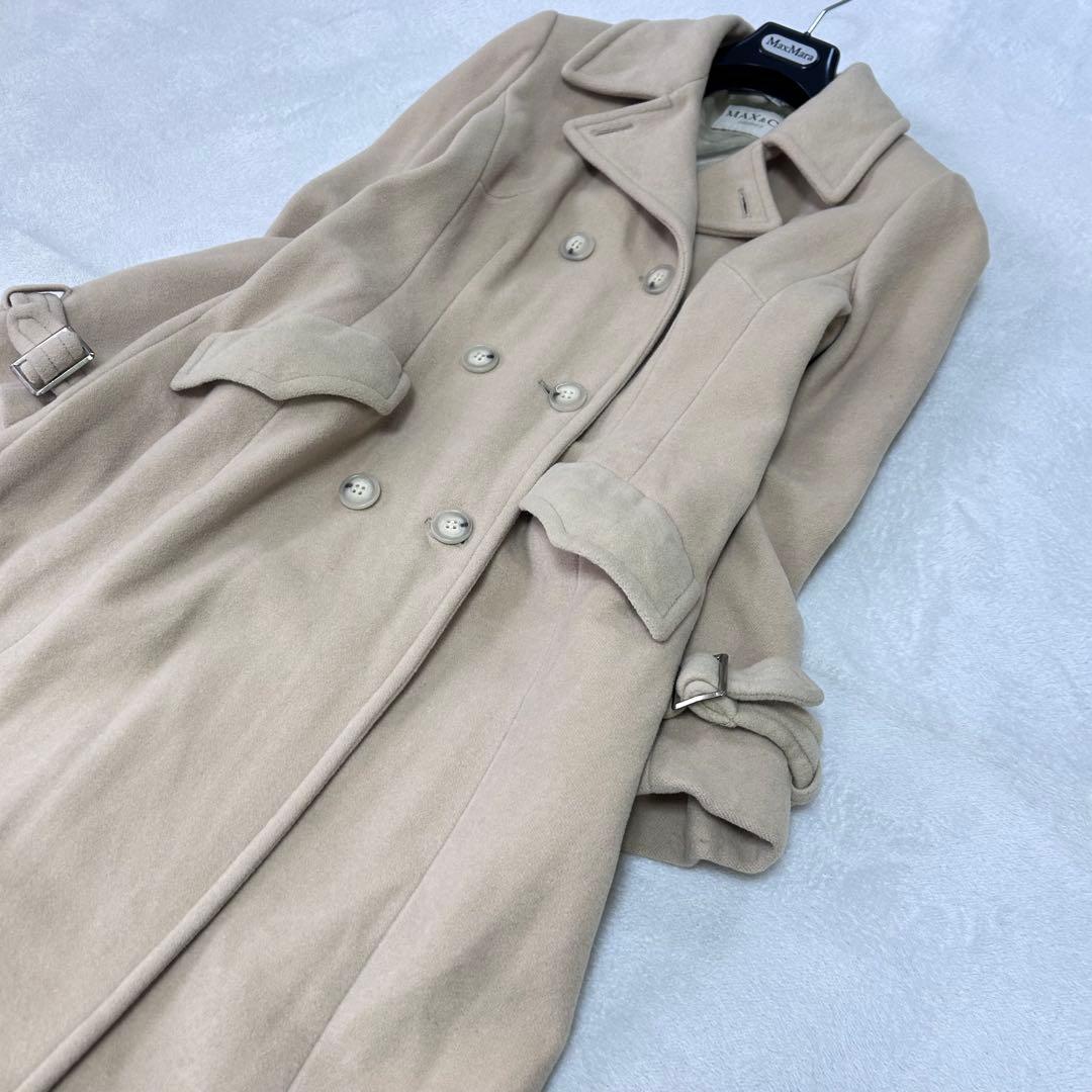マックスマーラ　マックスアンドコー アンゴラ　ダブルコート　ベージュ　40